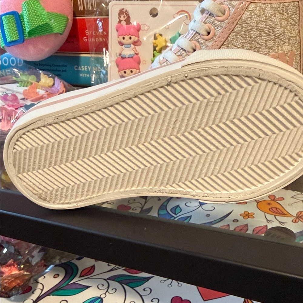 DKNY Kids Sneakers - Pink and Cream - Picture 3 of 4